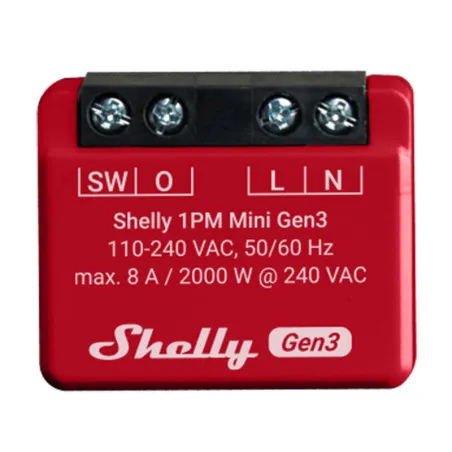 Shelly 1PM Mini Gen3 Controller, WiFi/Bluetooth